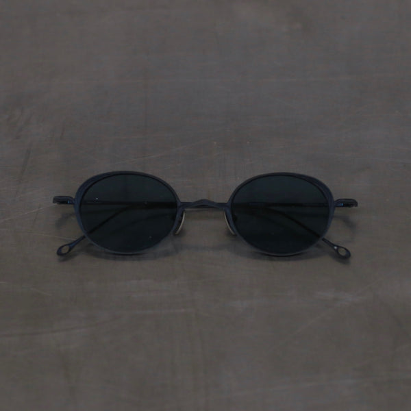 Rigards RG1076TI Series Oval Frame Sunglasses RG-RG1076TI-AYHL Midnight Black Blue Lenses